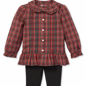 Polo Ralph Lauren Baby Girls Plaid Top and Pants Set Holidays 3 M
